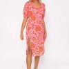 Sale Dresses | Rowen Avenue Luna Pink Print Midi Dress