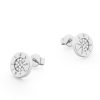 Boxed Gifts | Tipperary Crystal Jewellery Circle Pave Silver Stud Earrings