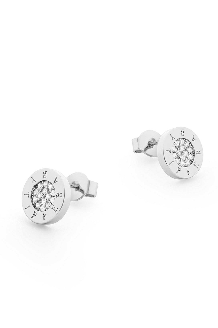 Boxed Gifts | Tipperary Crystal Jewellery Circle Pave Silver Stud Earrings