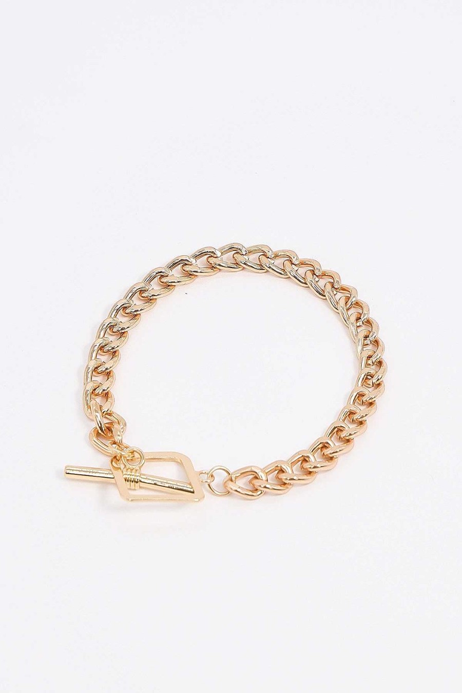 As Seen On Social | Joularie Curb T-Bar Bracelet