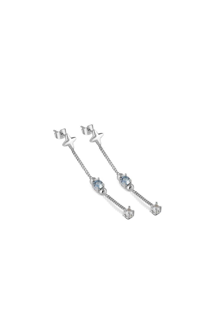 Boxed Gifts | Newbridge Silverware Jewellery Star Earrings With Blue Stones