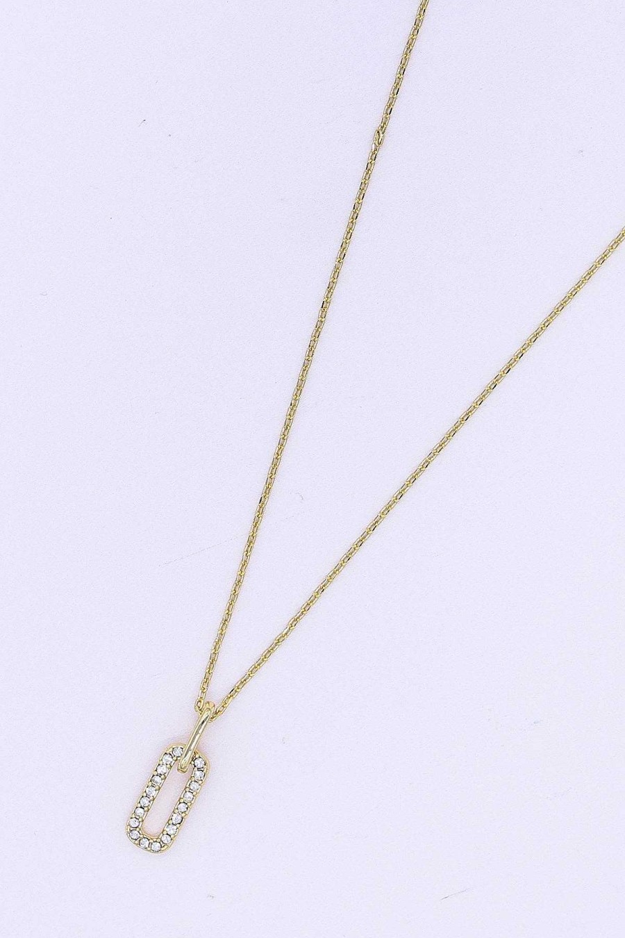 Necklaces | Joularie Diamante Square Pendant In Gold