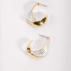 Boxed Gifts | Joularie White Spiral Hoop Earrings