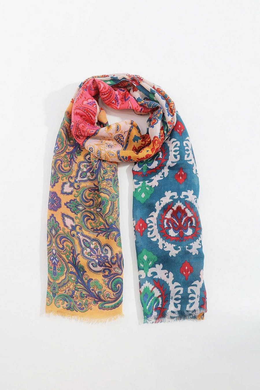 Accessories | SOUL Accessories Abstract Paisley Scarf In Orange