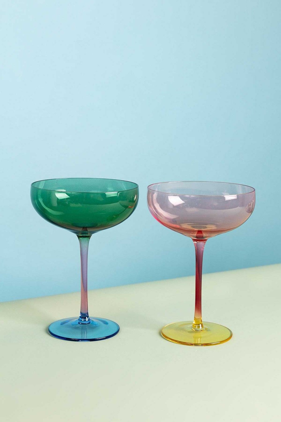 Homeware | Eclectic Eclectic Champagne Saucer Set Of 2