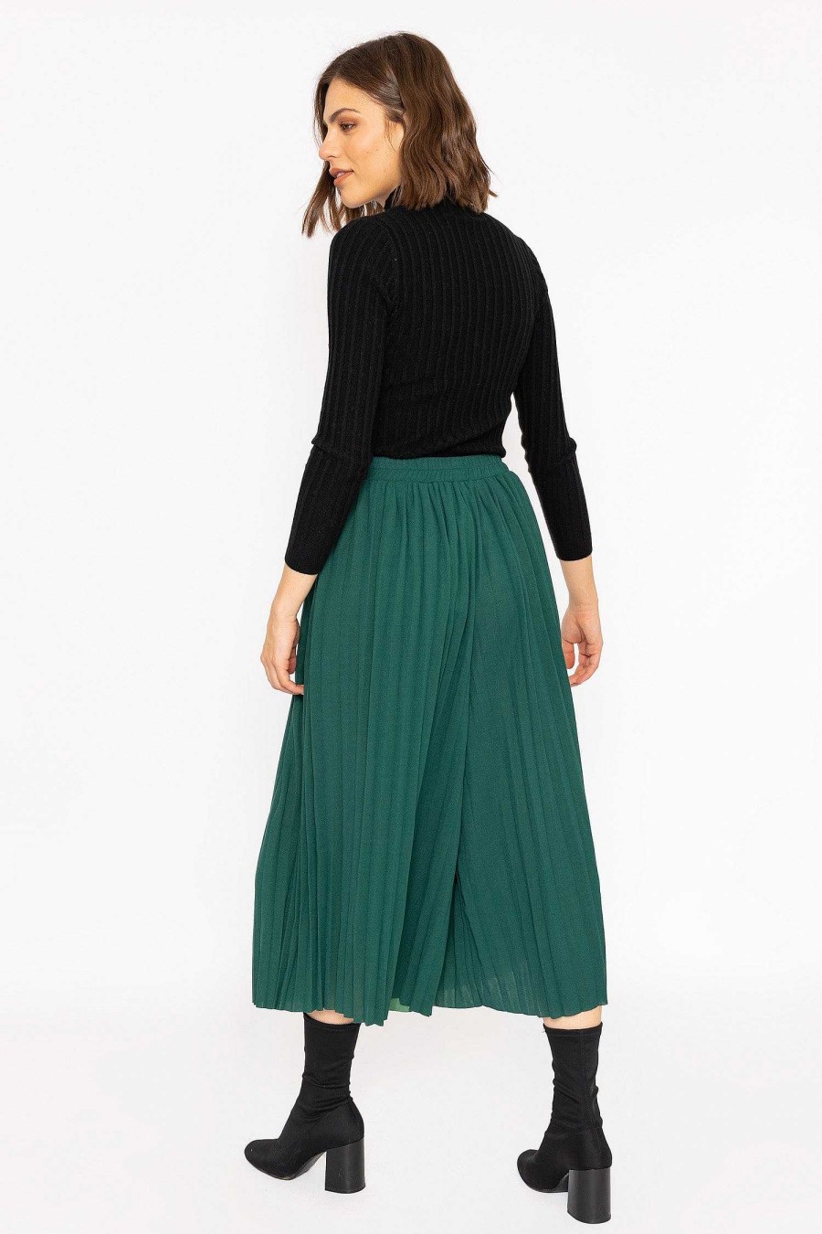 Jeans & Trousers | Rowen Avenue Pleated Wide Leg Pant In Green