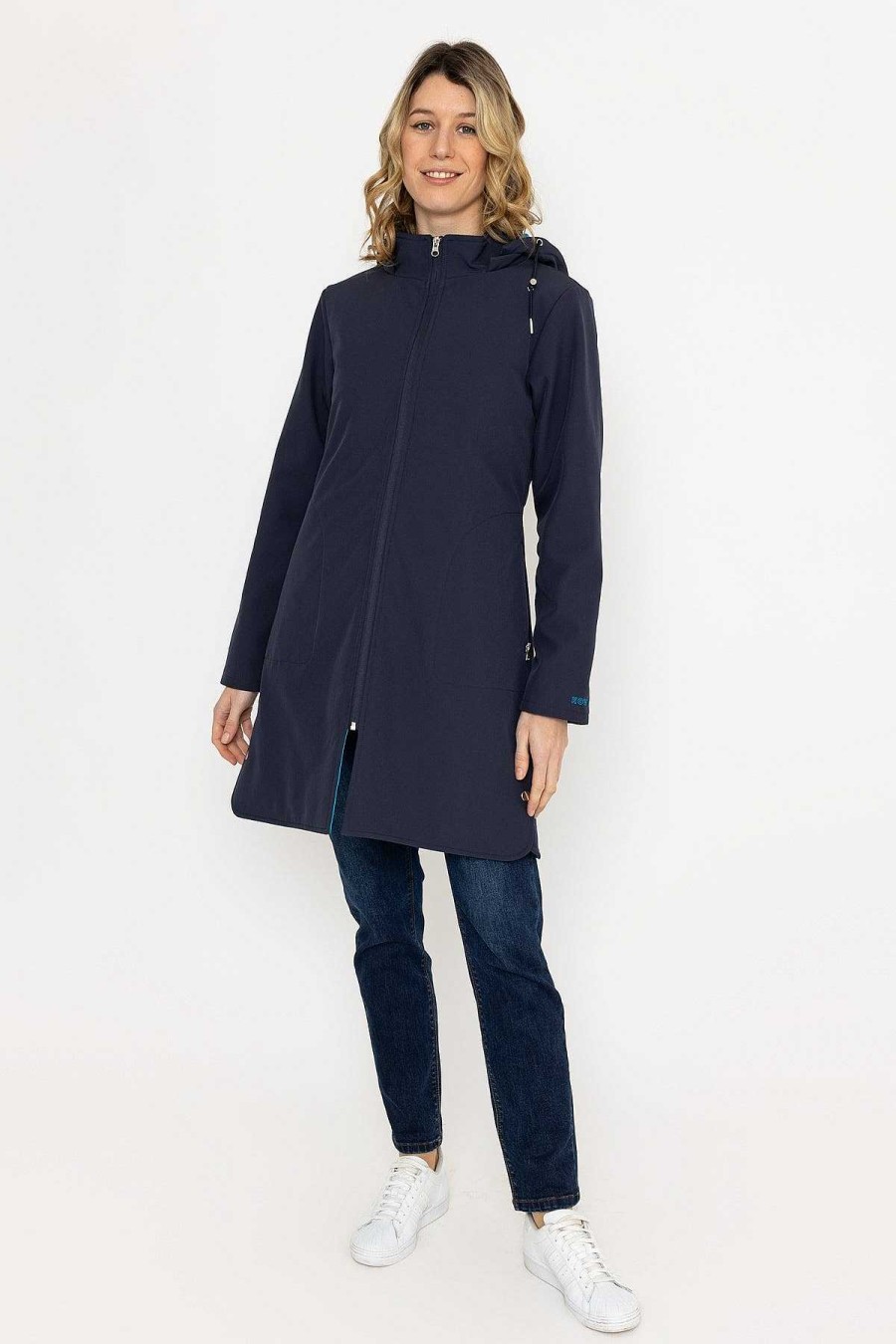 Coats & Jackets | Kelly & Grace Weekend Padded Winter Softshell Jacket In Navy