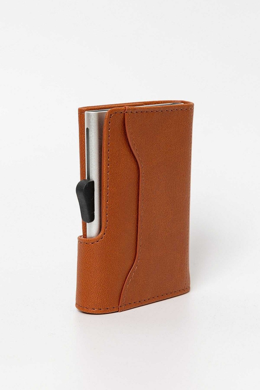 Him | C-Secure Bank Cards Protector Wallet In Light Brown