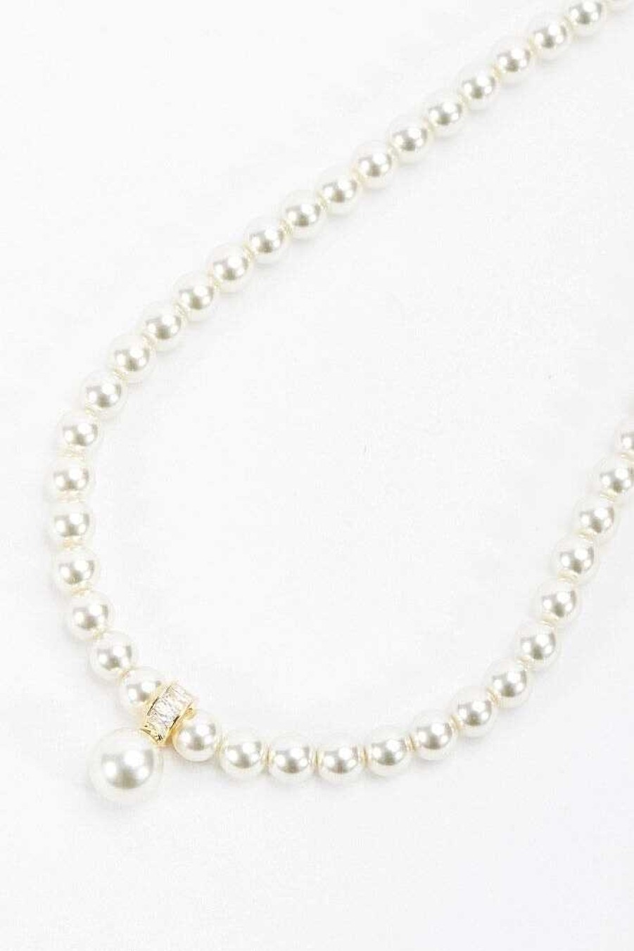 Boxed Gifts | Joularie Gold Tone Drop Pearl Necklace