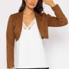 Blazers | Pala D'oro Suede Bolero In Camel