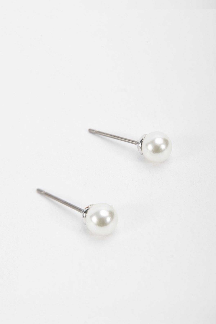 Earrings | Soul Jewellery Silver Tone Pearl Stud Earring