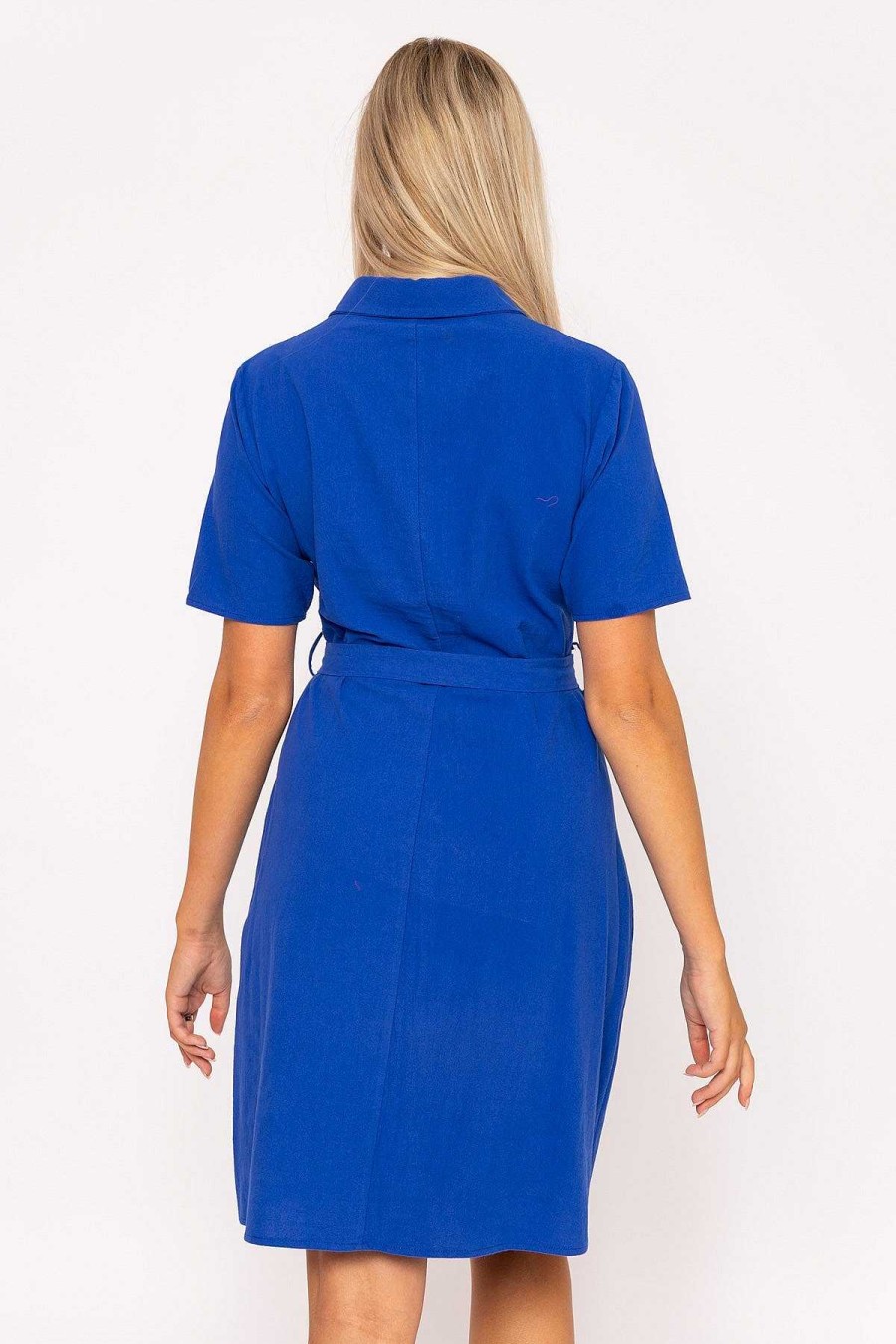 Sale Dresses | Kelly & Grace Weekend Cotton Shirt Dress In Cobalt