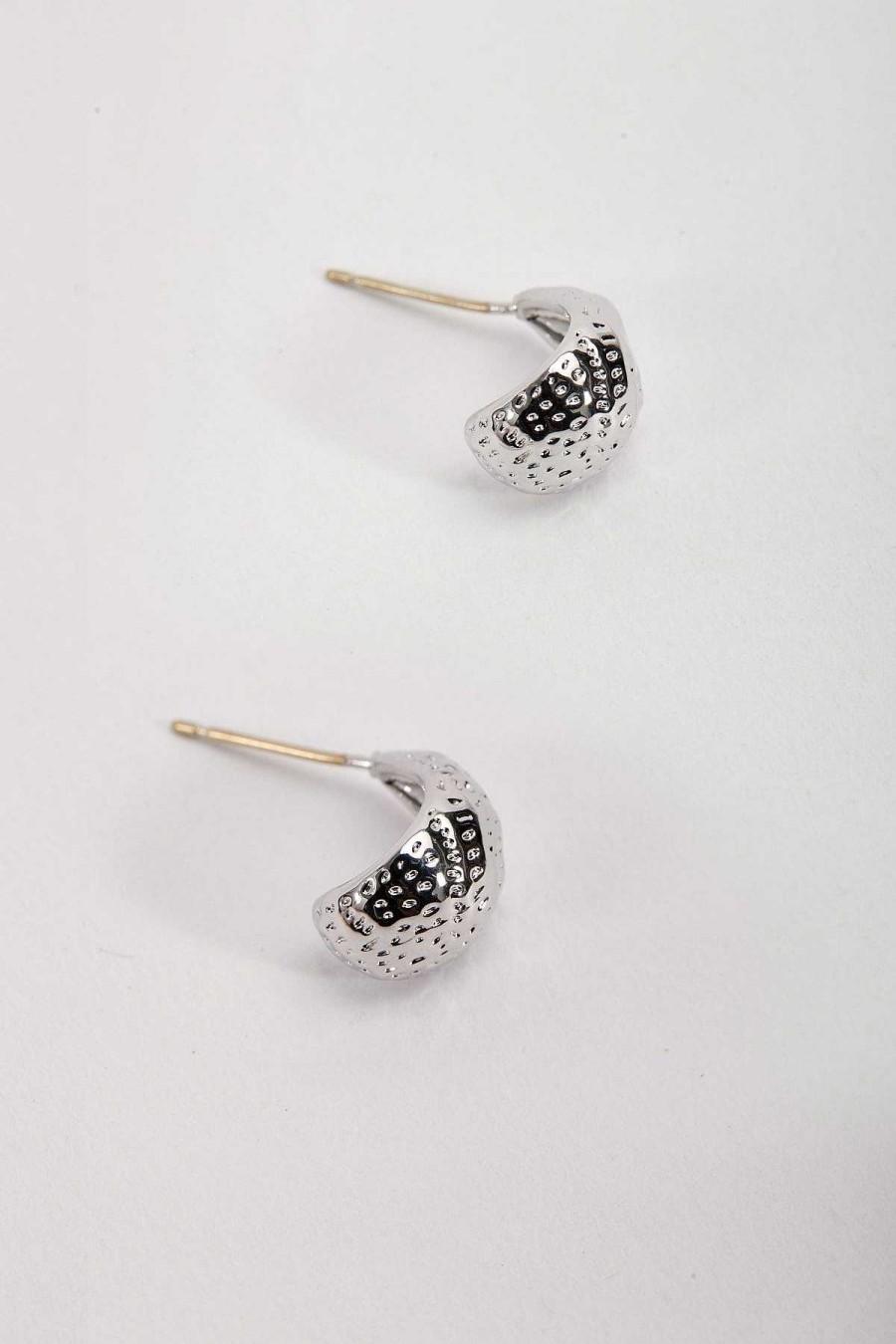 Earrings | Soul Jewellery Silver Tone Textured Teardrop Earrings