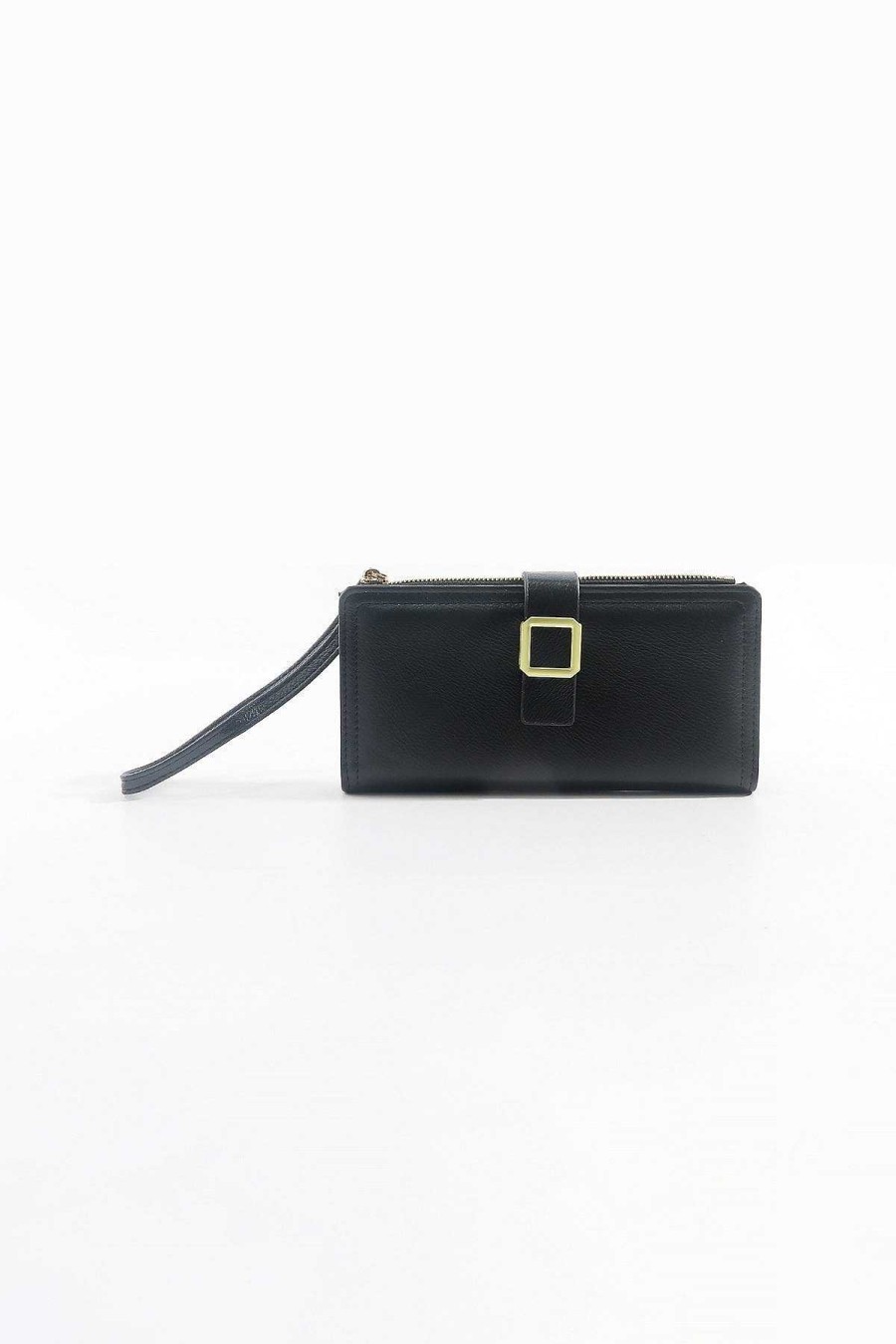 Accessories | SOUL Accessories Buckle Purse With Wrist Strap In Black