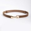 Belts | SOUL Accessories Adjustable Gold Clasp Belt In Brown