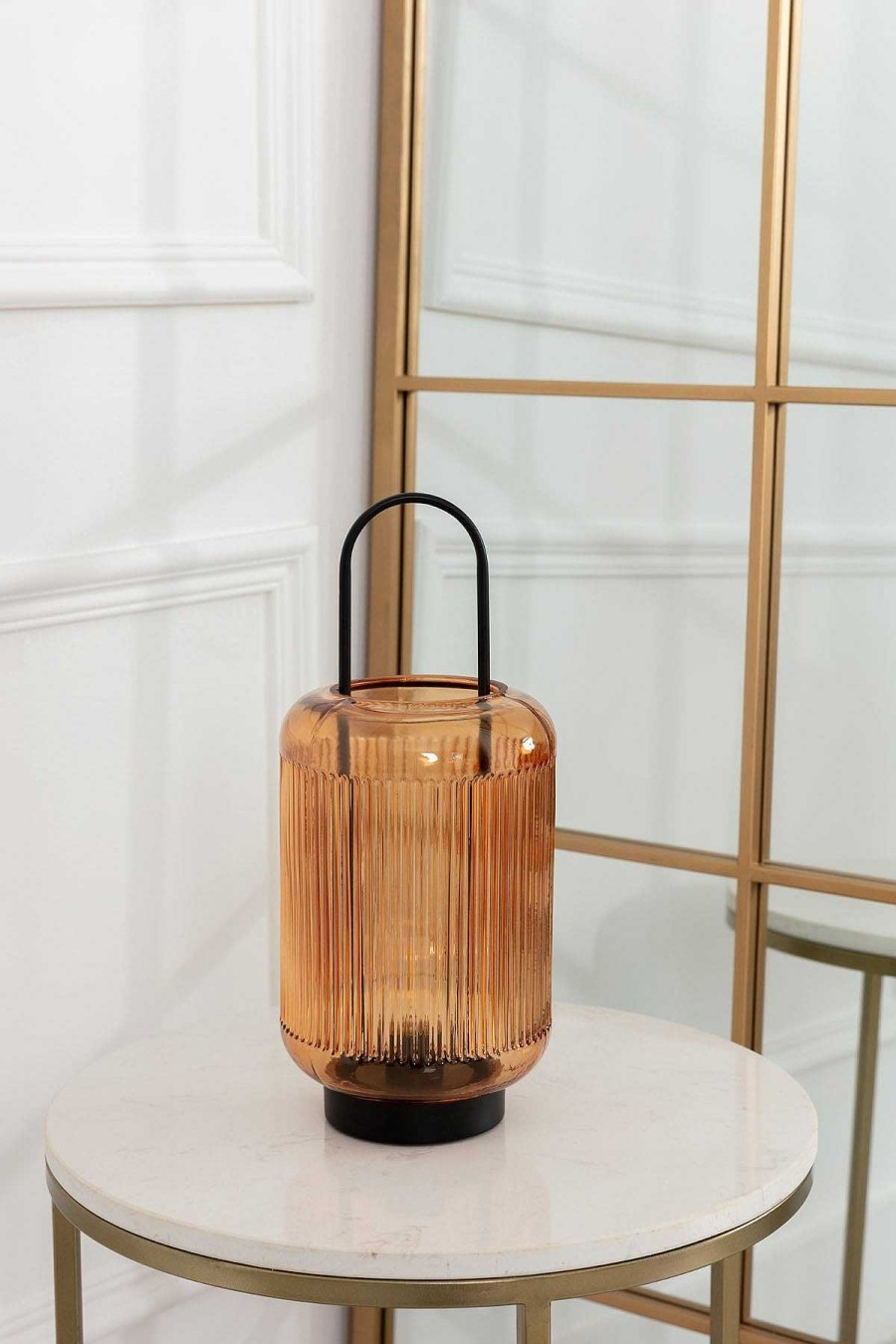 Homeware | Kirkwood Led Amber Glass Lamp