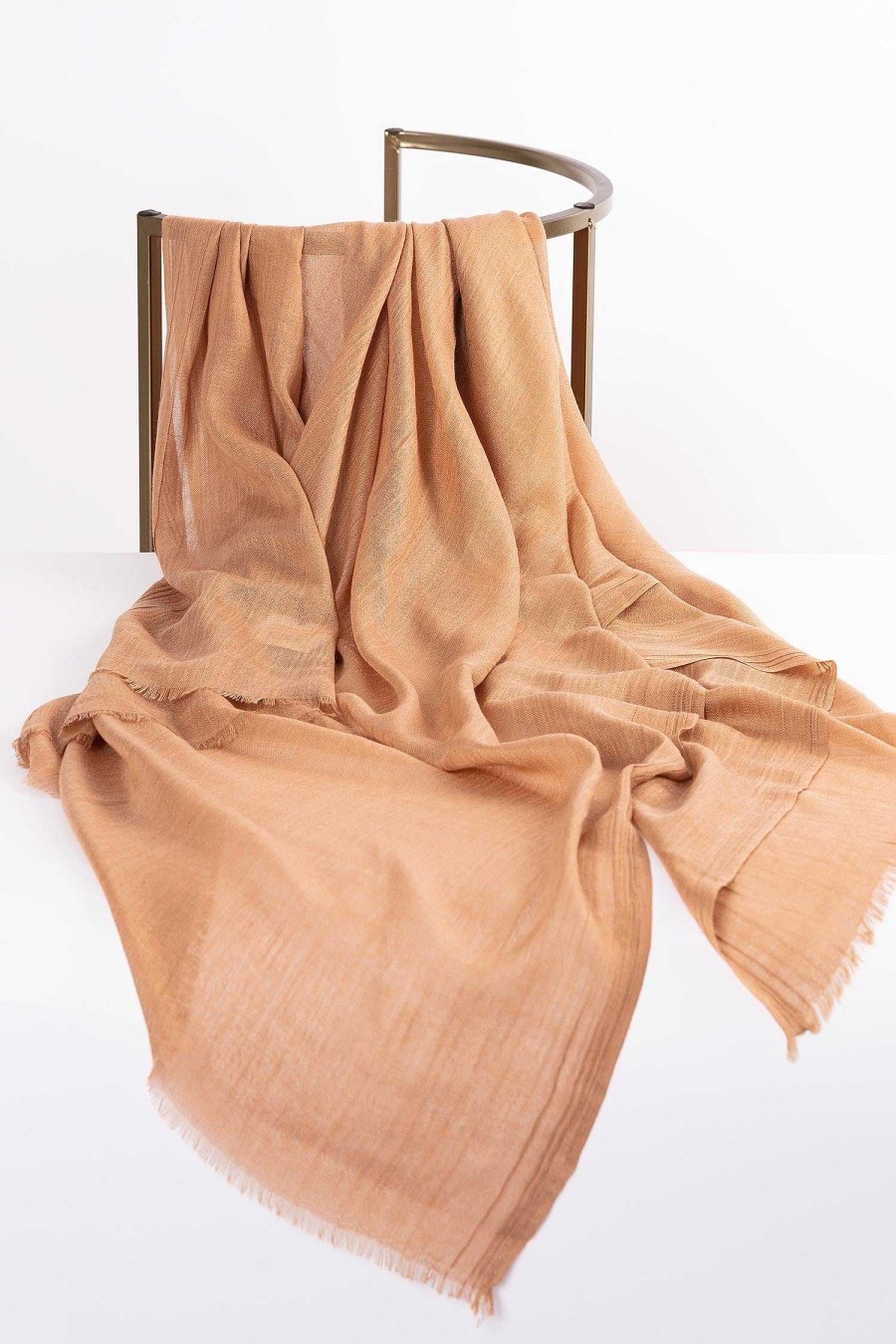 Accessories | Pala D'oro Accessories Plain Scarf In Camel