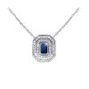 Boxed Gifts | Tipperary Crystal Jewellery Silver Pendant With Sapphire Stone Detail