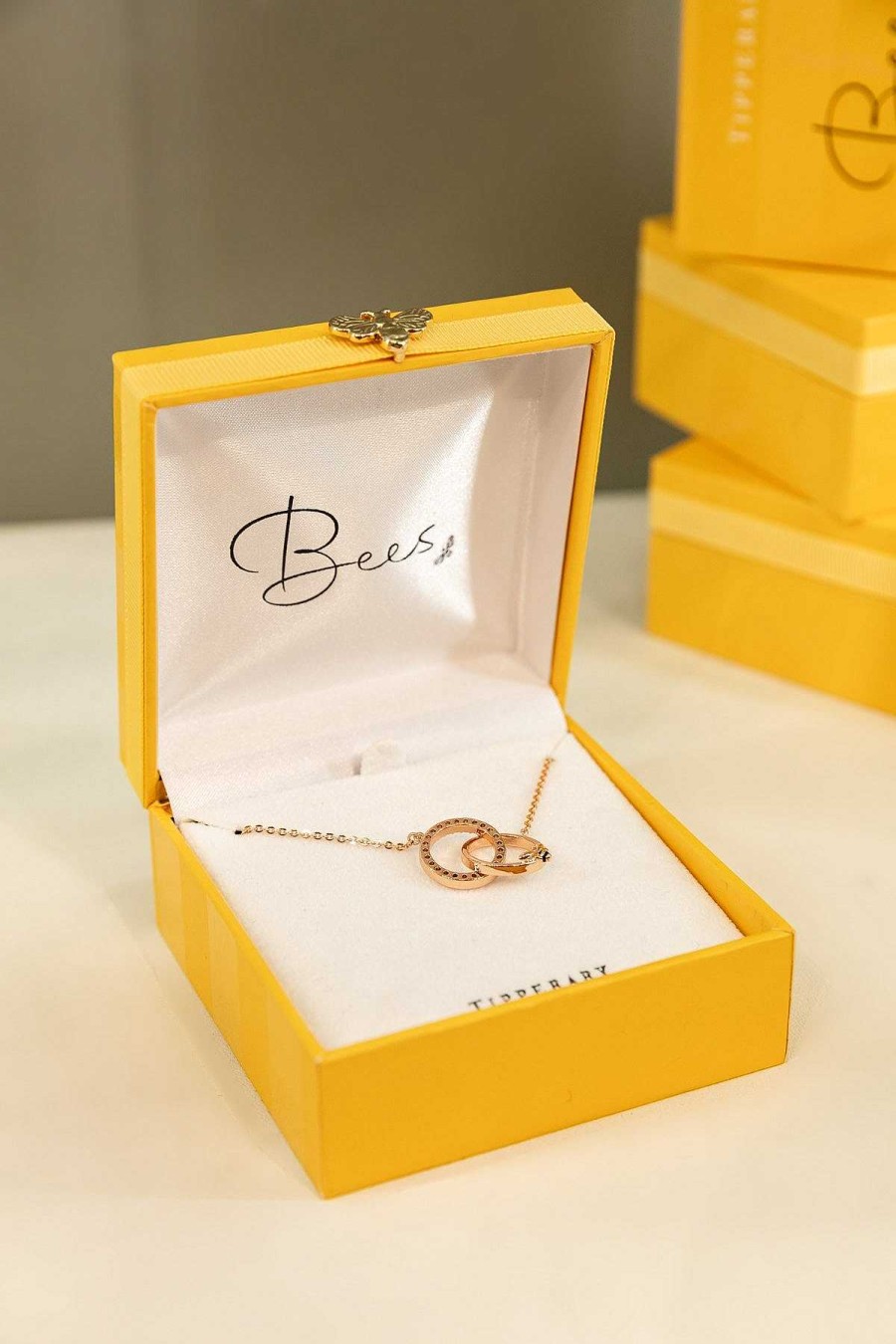 Boxed Gifts | Tipperary Crystal Jewellery Bee Infinity Pendant Necklace