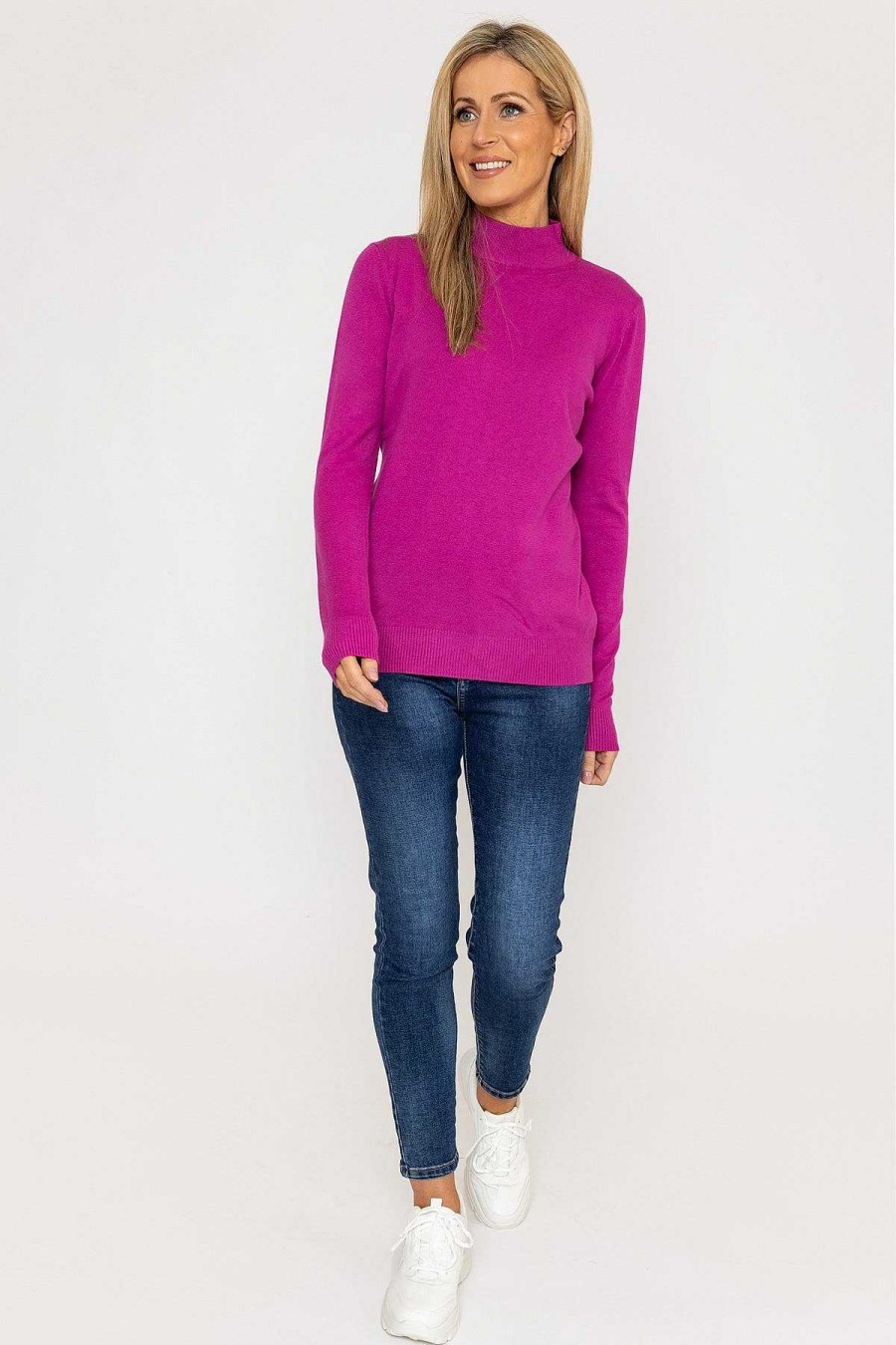 Jumpers & Cardigans | J'aime la Vie Turtleneck Knit In Magenta