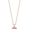 Gran | Tipperary Crystal Jewellery Pink Heart Drop Pendant In Rose Gold