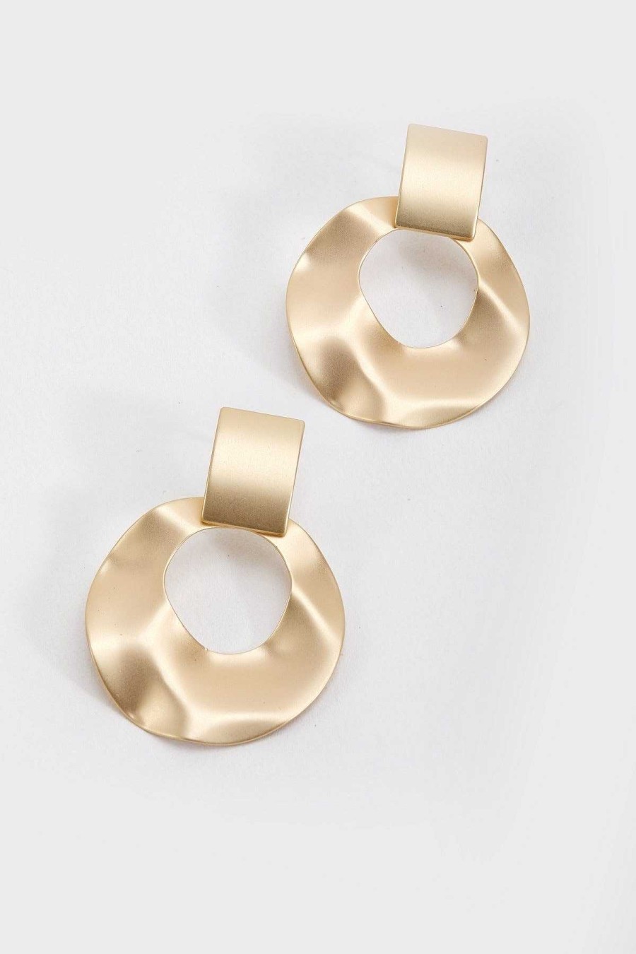 Earrings | Soul Jewellery Gold Disc Drop Earrings