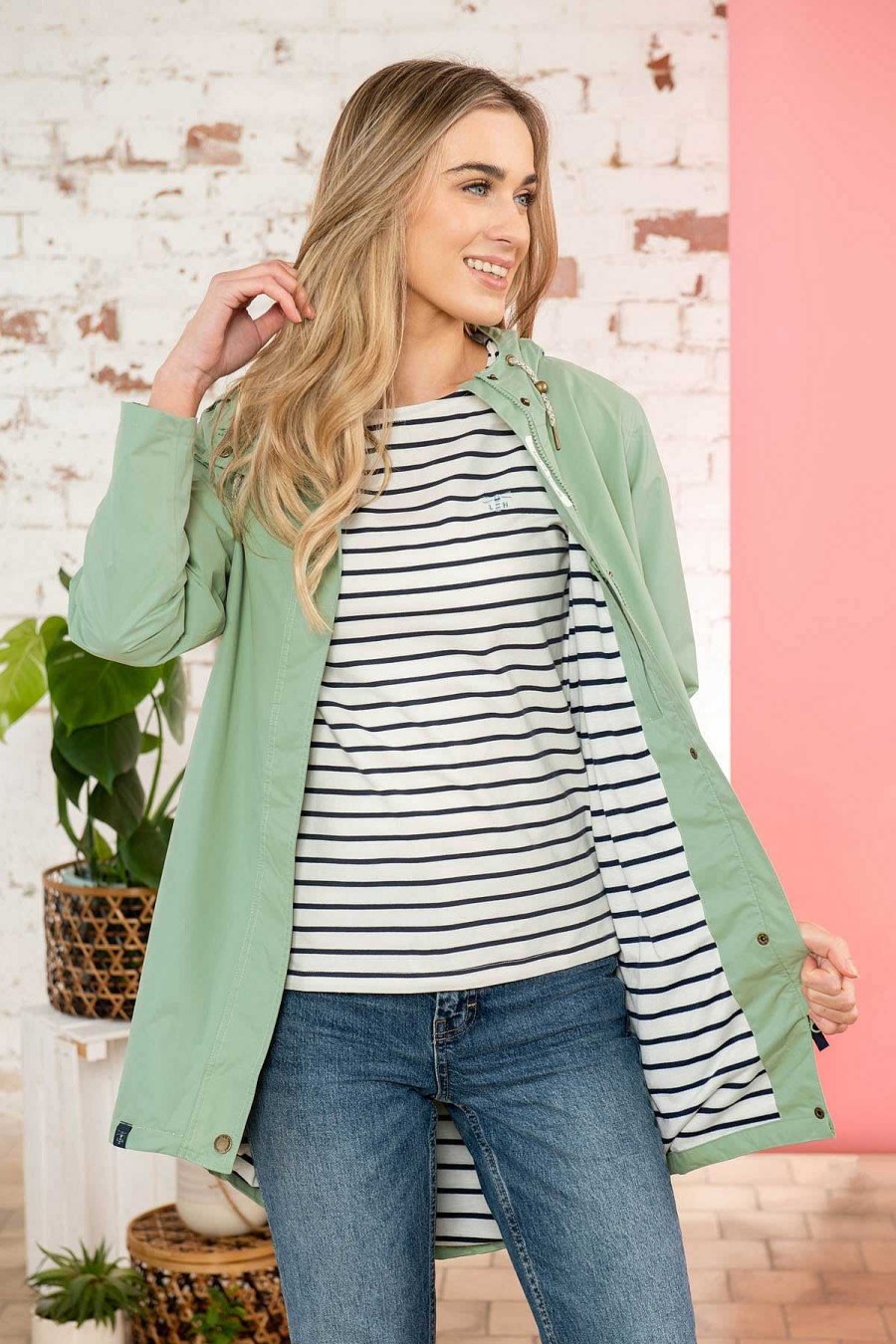 Coats & Jackets | Lighthouse Long Beachcomber Jacket In Pistachio