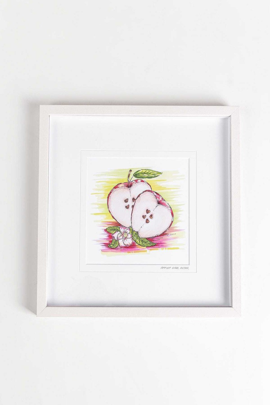 Homeware | Blue Shoe Gallery Large Apple-Y Ever After Art Print