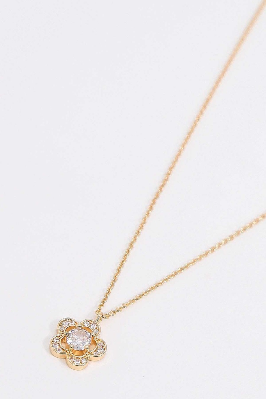 Necklaces | Joularie Flower Necklace In Gold