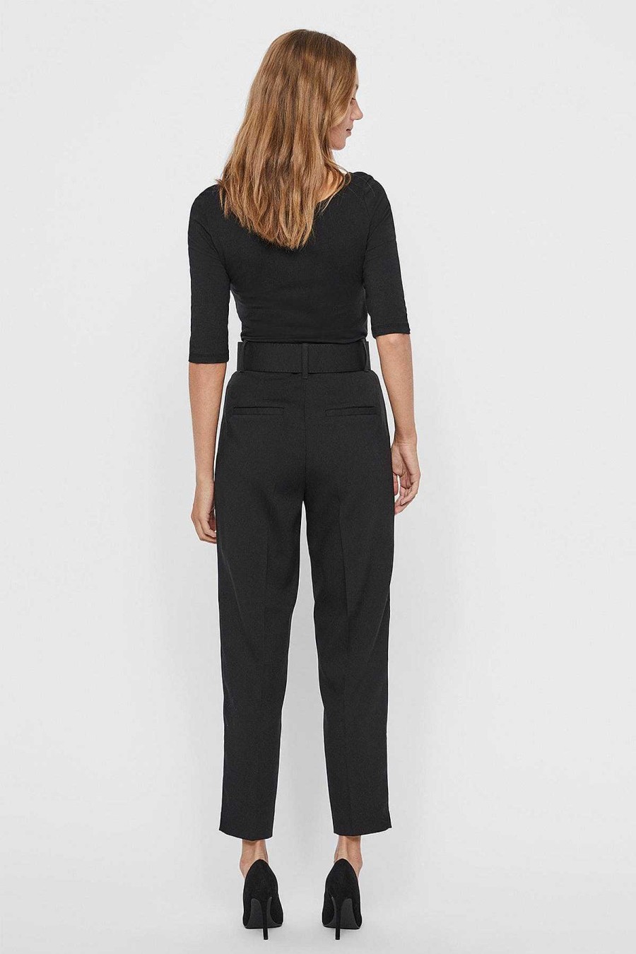 Jeans & Trousers | Vero Moda Julie Carrot Pleat Pants In Black