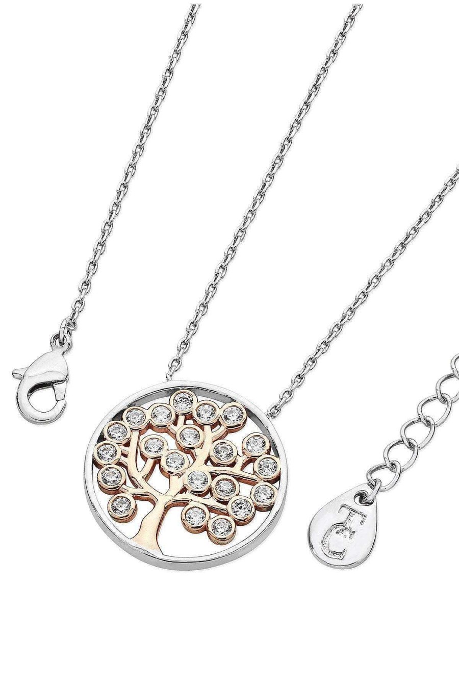 Boxed Gifts | Tipperary Crystal Jewellery Two Tone Tree Pendant