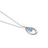 Boxed Gifts | Newbridge Silverware Jewellery Droplet Pendant With Blue Stone