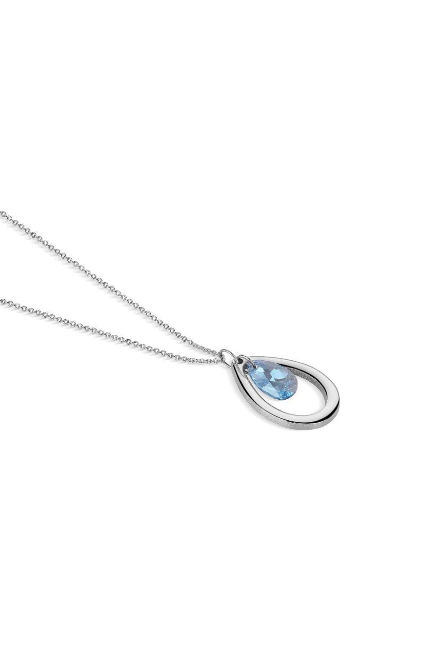 Boxed Gifts | Newbridge Silverware Jewellery Droplet Pendant With Blue Stone