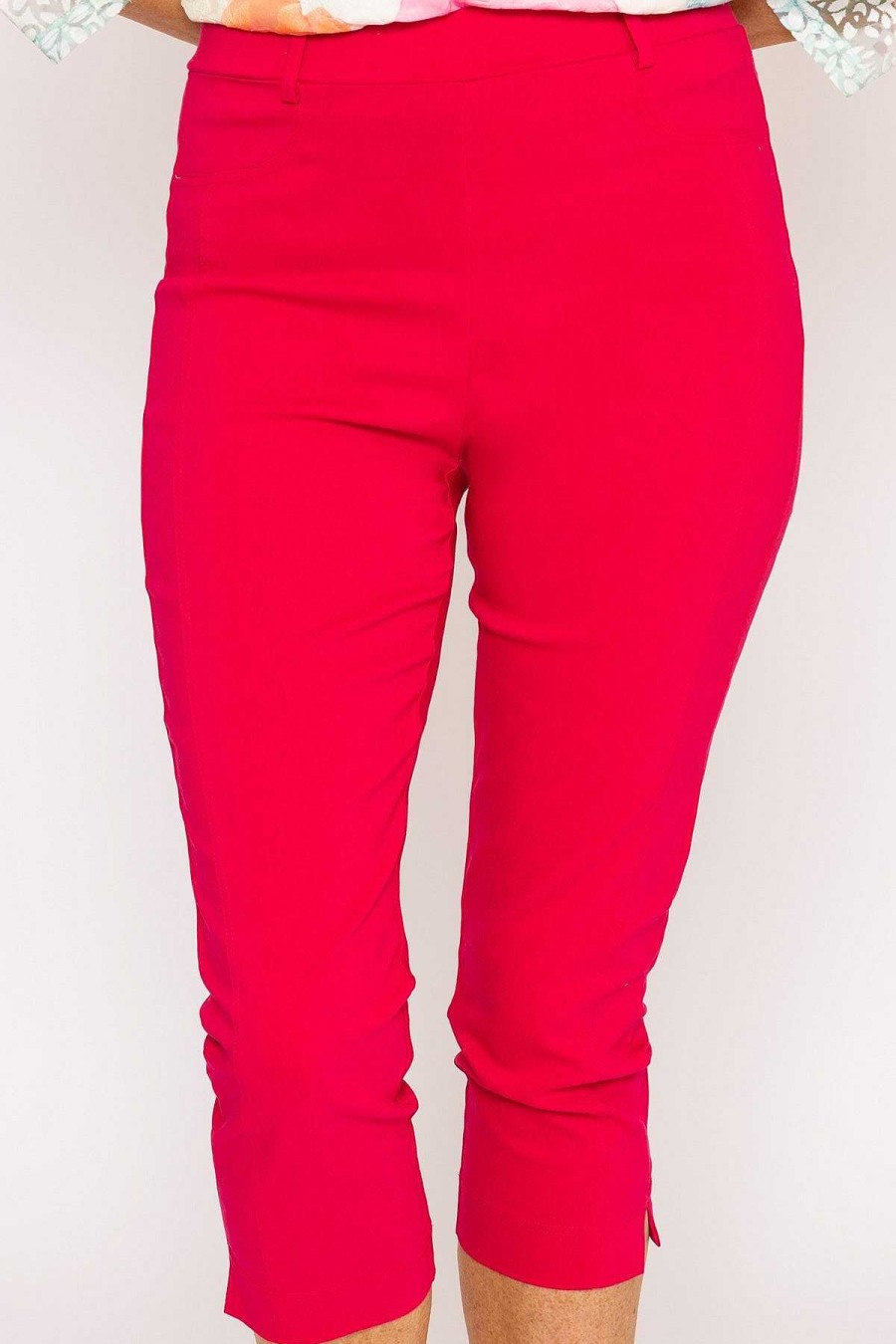 Jeans & Trousers | Voulez Vous Bengaline Cropped Trousers In Hot Pink