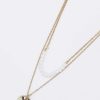 Necklaces | Joularie Double Strand Coin Pendant Necklace In Gold