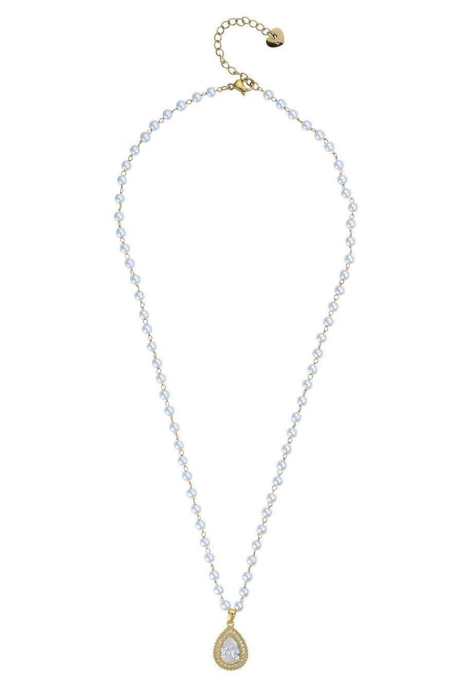 Jewellery | Knight & Day Chaya Faux Pearl Gold Necklace