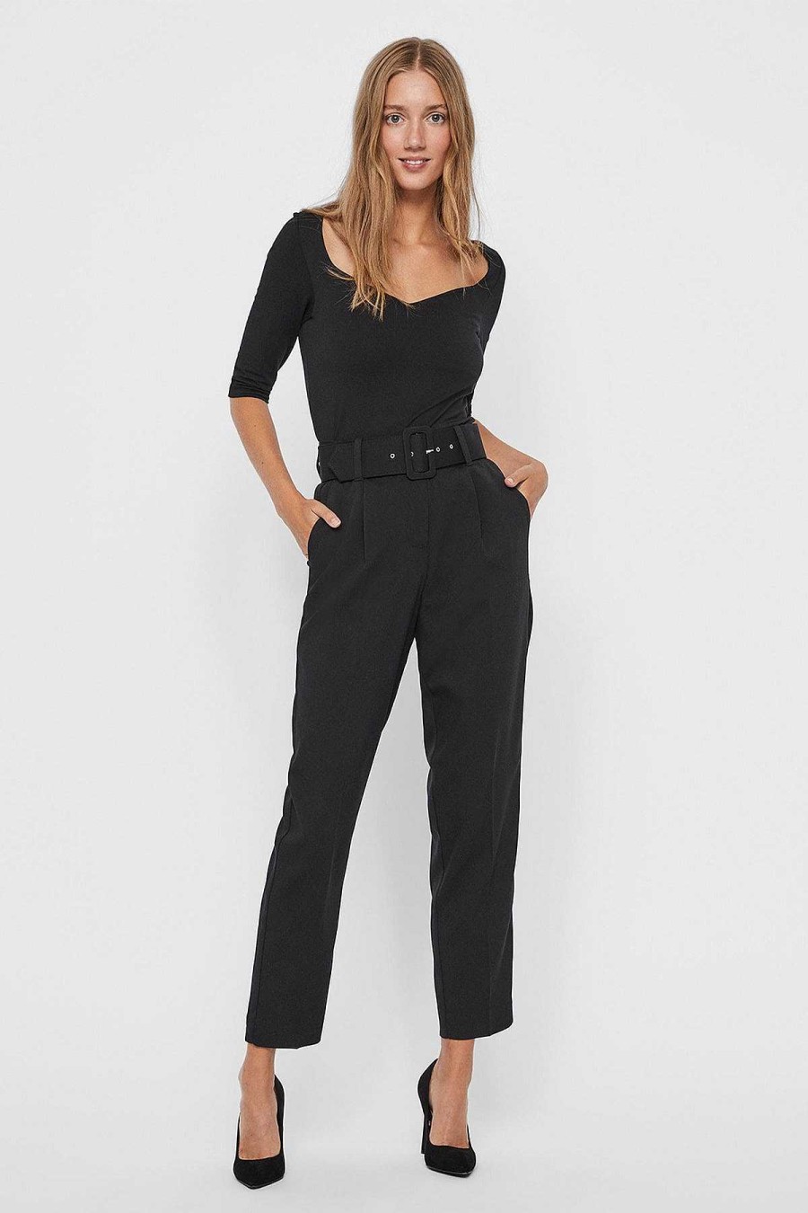 Jeans & Trousers | Vero Moda Julie Carrot Pleat Pants In Black