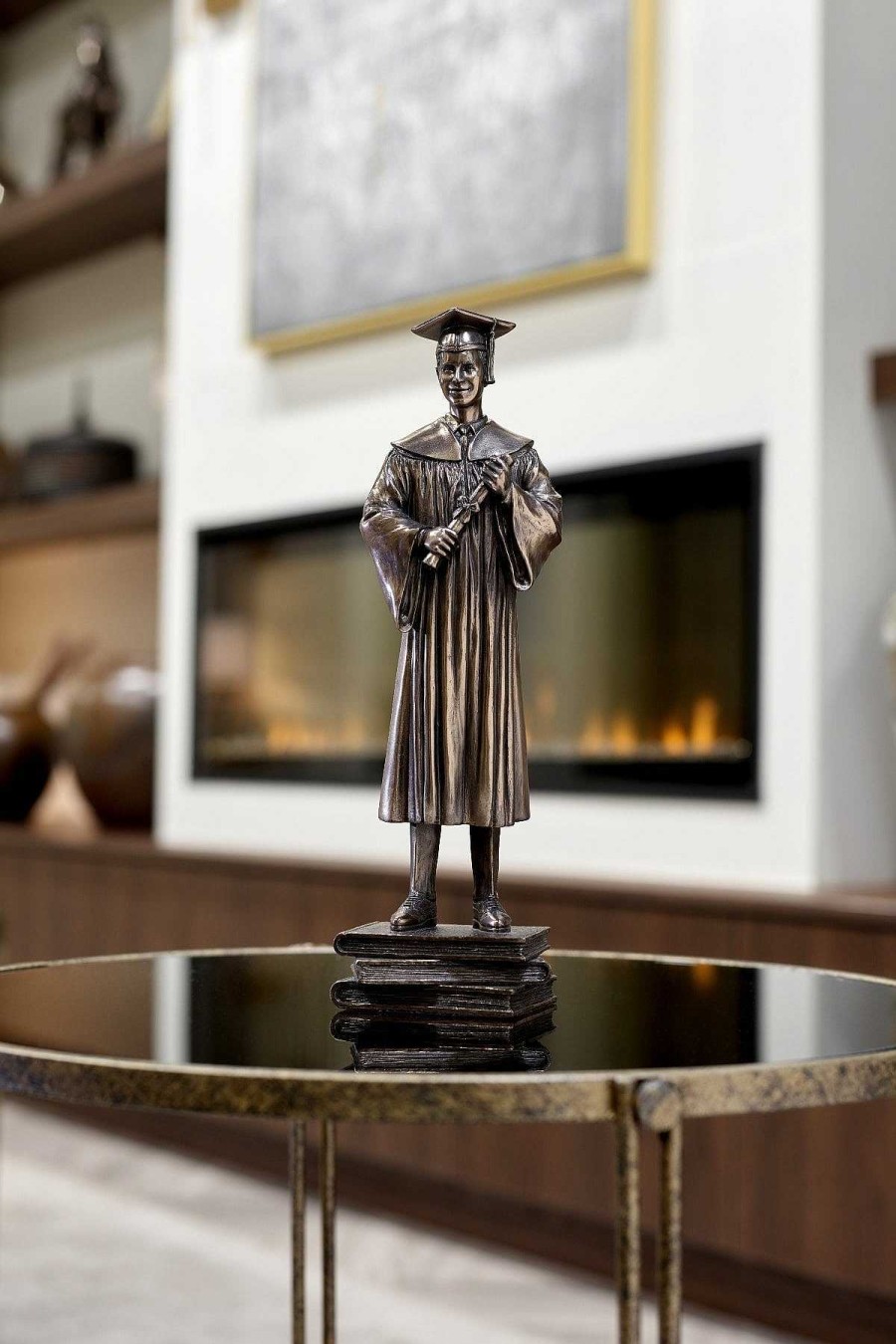 Homeware | Genesis Bronze Graduation Boy Sculpture