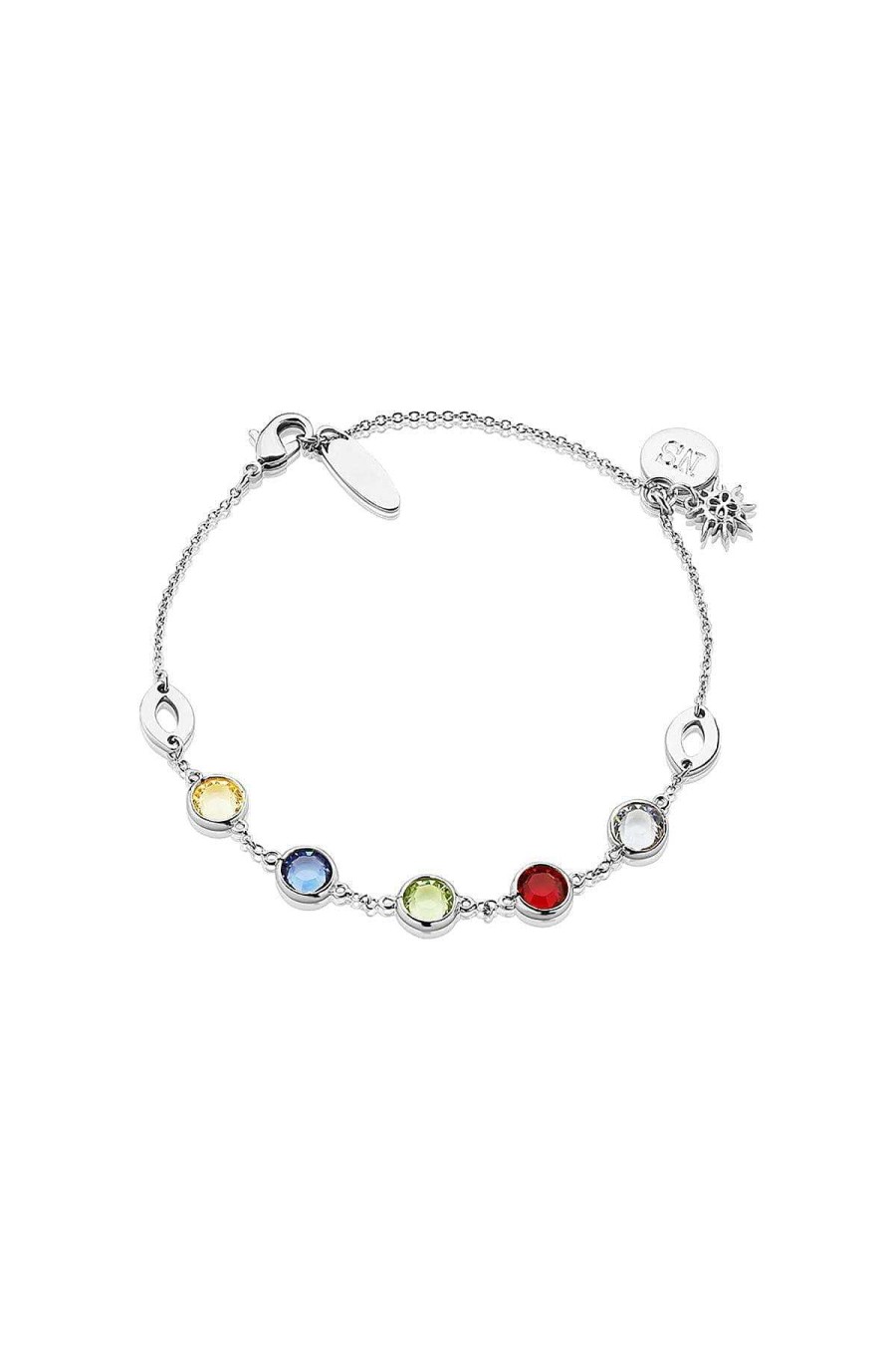 Boxed Gifts | Newbridge Silverware Jewellery Coloured Stone Bracelet In Silver