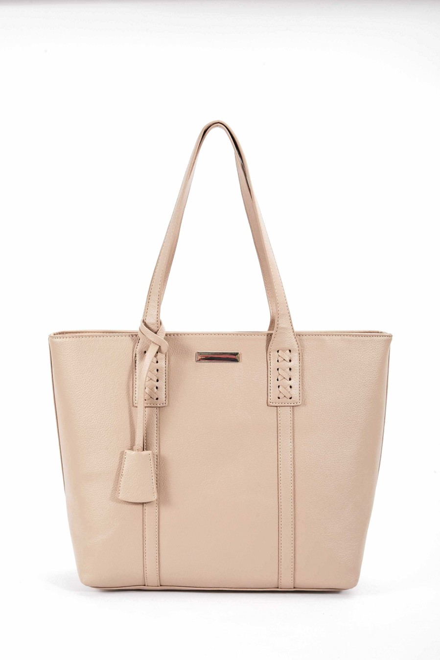 Accessories | SOUL Accessories Leather Look Everyday Tote In Beige