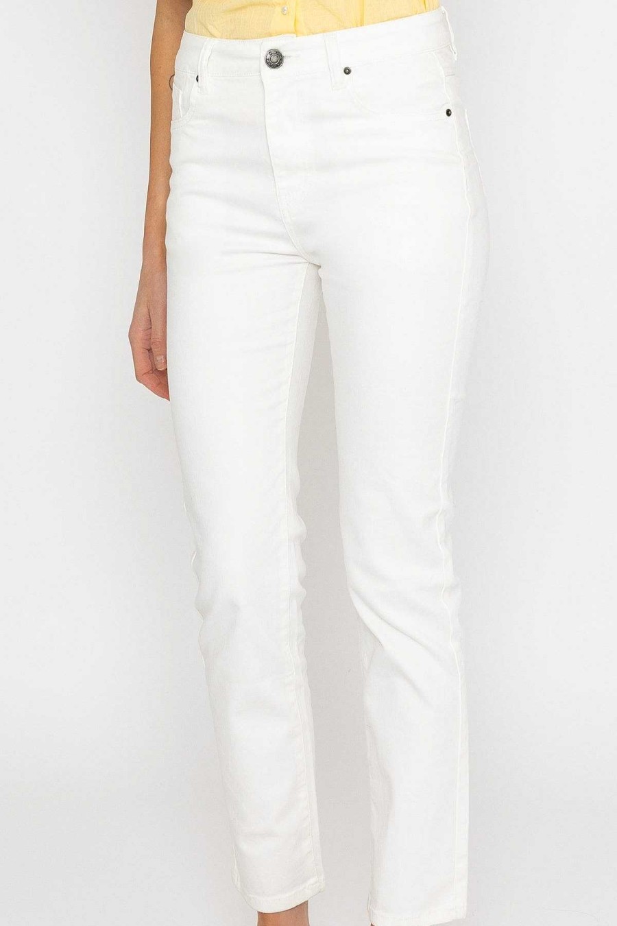 Jeans & Trousers | Kelly & Grace Weekend Straight Leg Jeans In Ecru