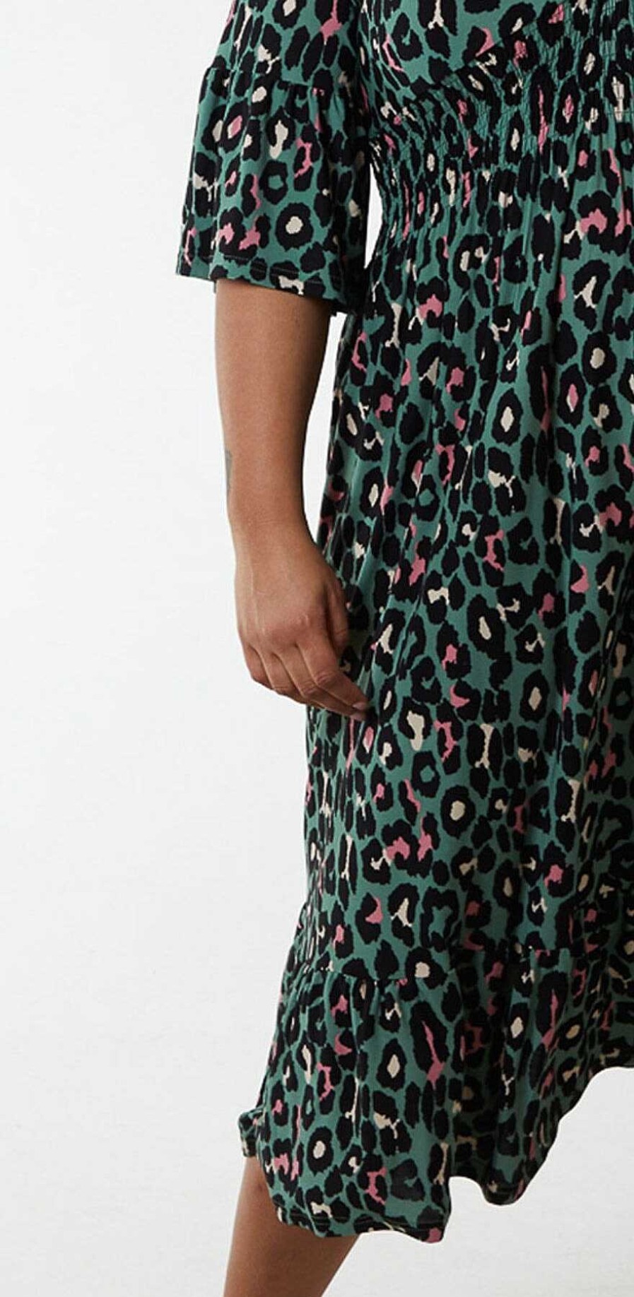 Dresses | Nova of London Green Printed Midi Dress