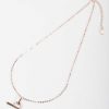 As Seen On Social | Soul Jewellery Rose Gold T-Bar Charm Necklace