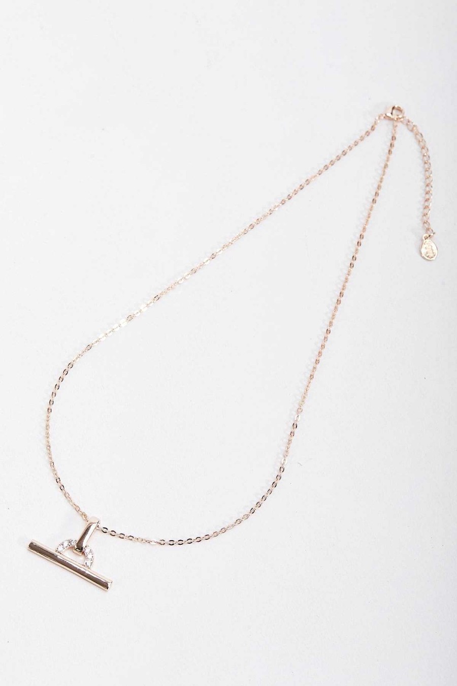 As Seen On Social | Soul Jewellery Rose Gold T-Bar Charm Necklace