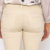 Jeans & Trousers | J'aime la Vie Short Zip Jeans In Cream