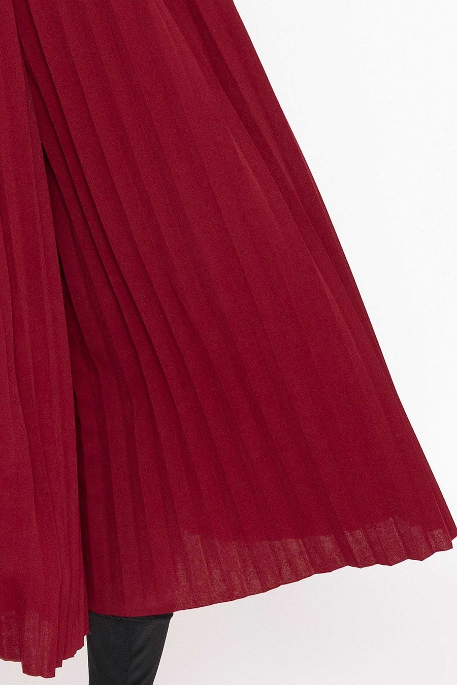 Jeans & Trousers | Rowen Avenue Pleated Wide Leg Pant In Burgundy