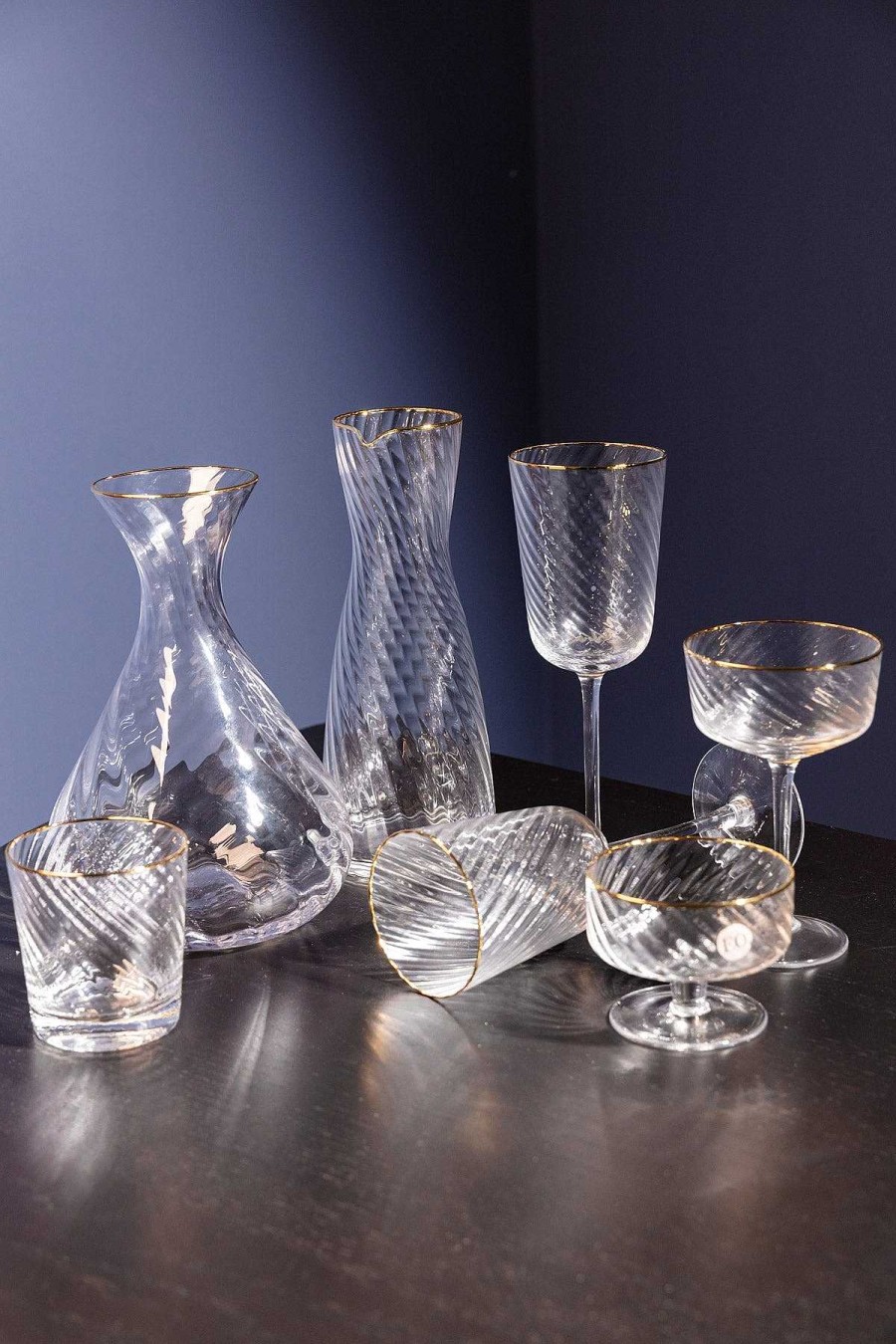 Homeware | Atticus & Stone Gold Trimmed Wine Glass Set Of 4