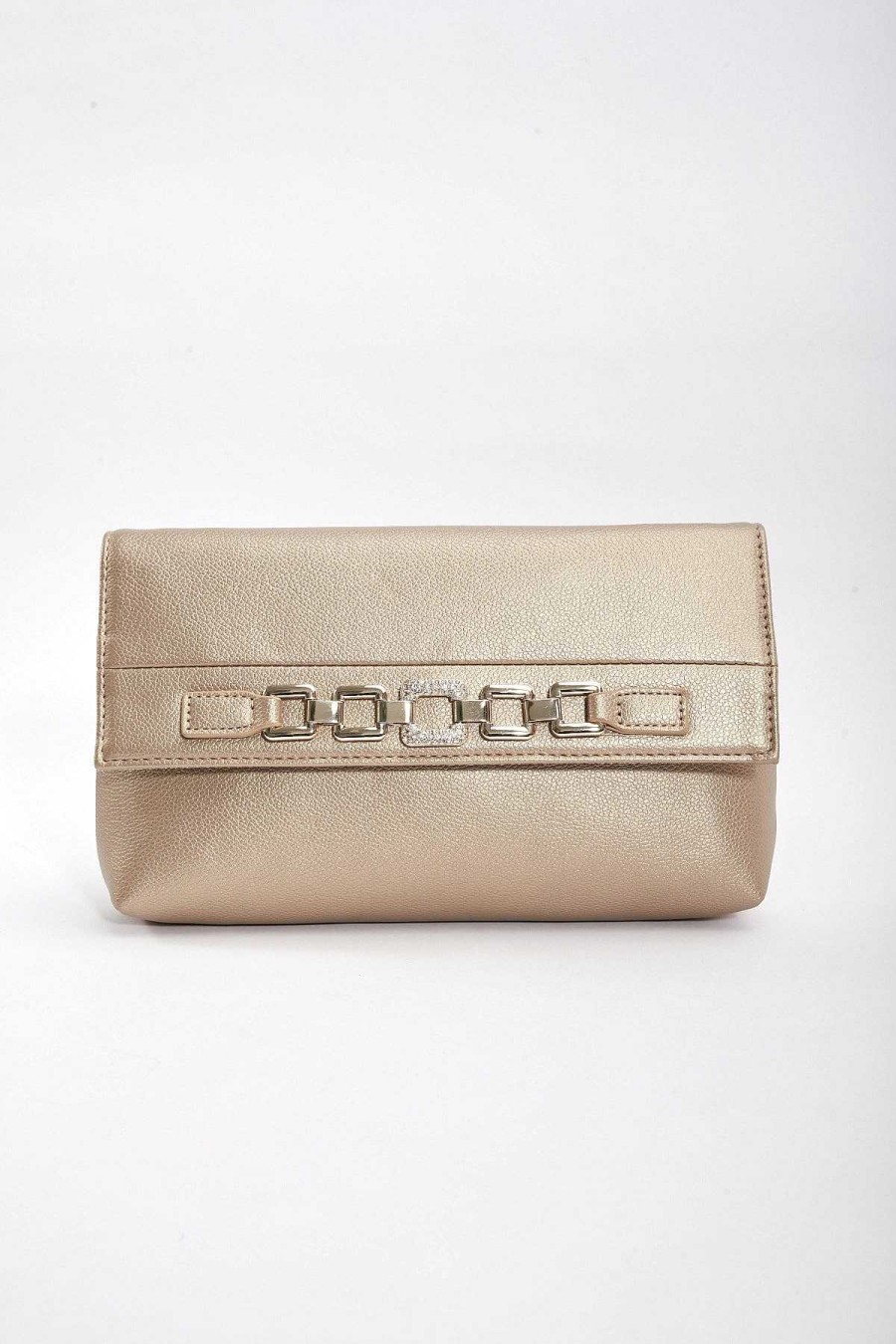 As Seen On Social | SOUL Accessories Chain Detail Clutch In Gold