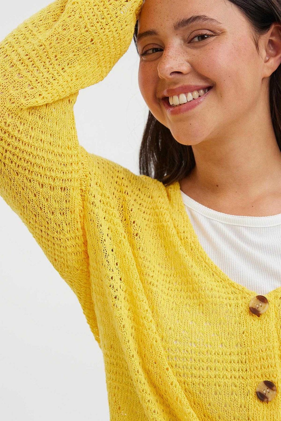 Jumpers & Cardigans | Vero Moda Curve Curve - Whitney Cardigan In Yellow