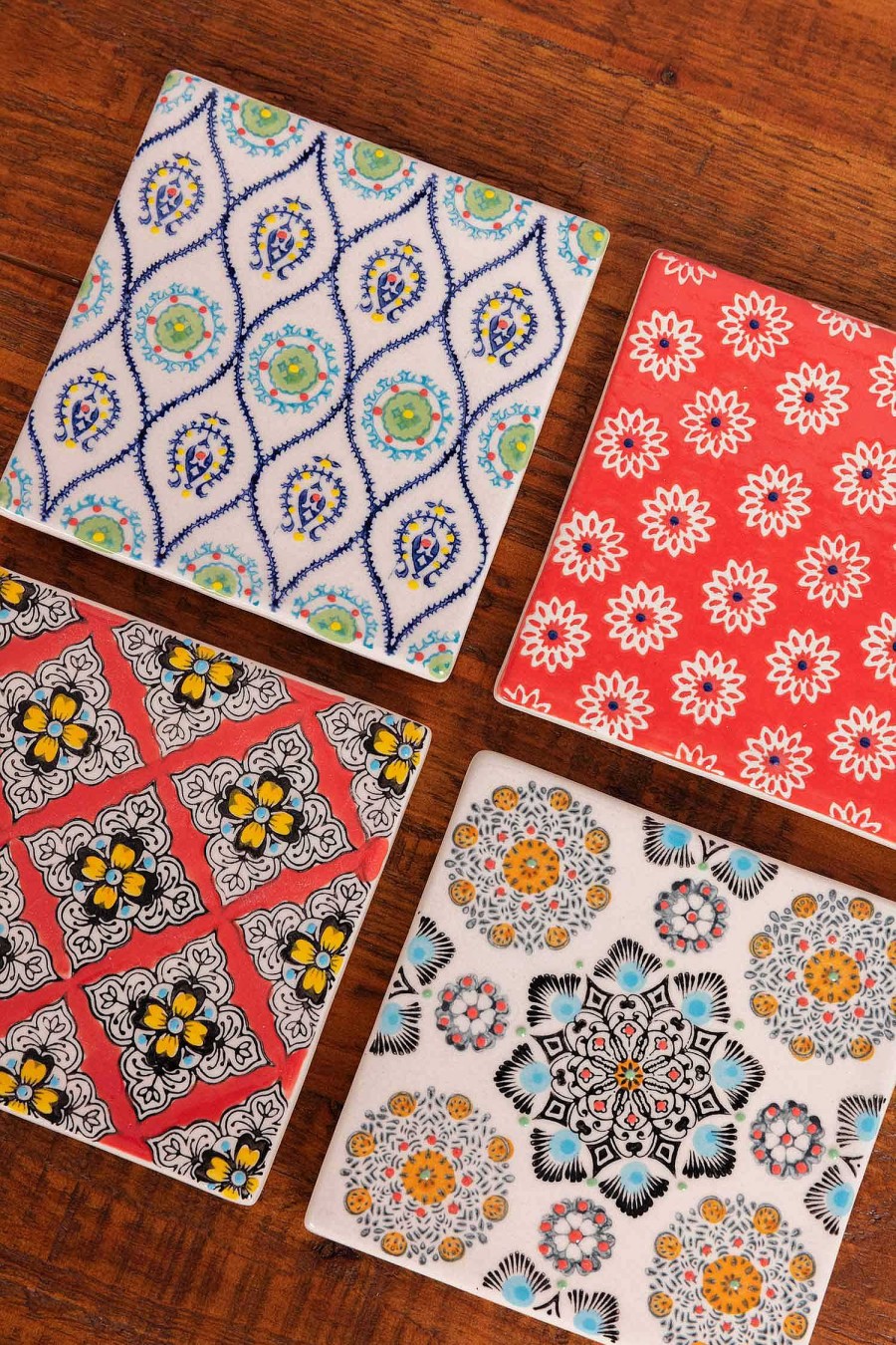 Homeware | Eclectic Set Of 4 Eclectic Coasters